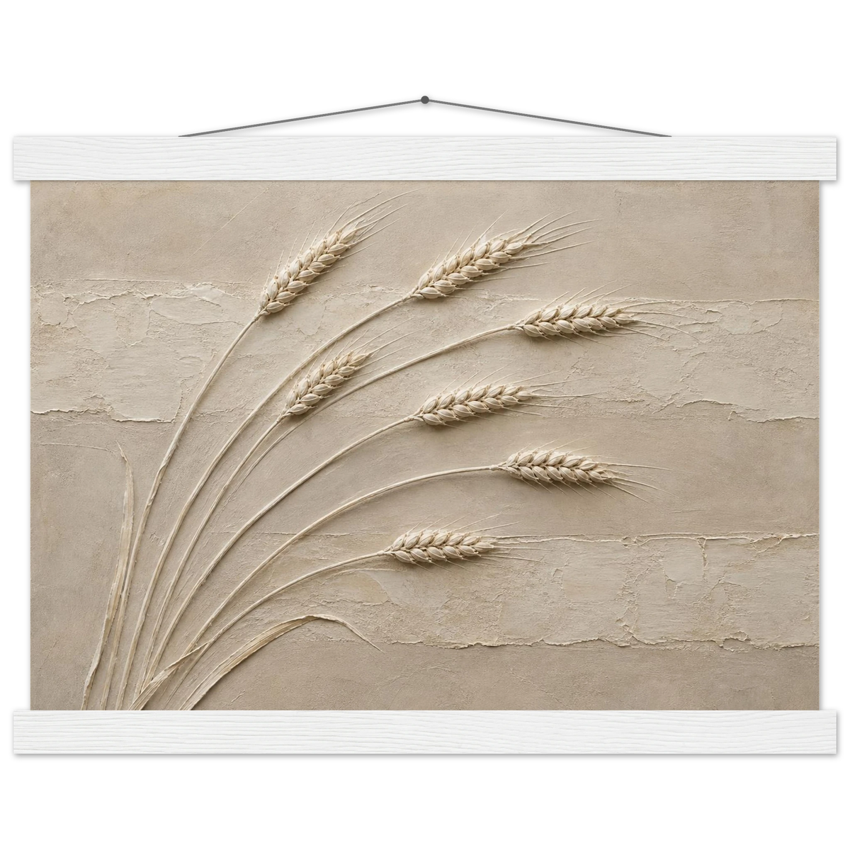 Wheat in Relief: faith, texture and botanical. Museum-quality fine art poster.