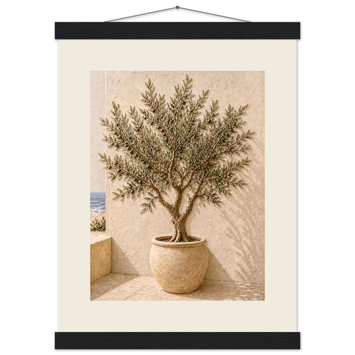 Olive Terrace: landscape and sun. Fine art poster by The Light Stays.
