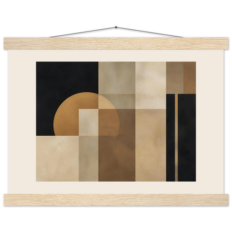 Arquitetura de Bronze, pôster abstrato com suporte de madeira da The Light Stays.