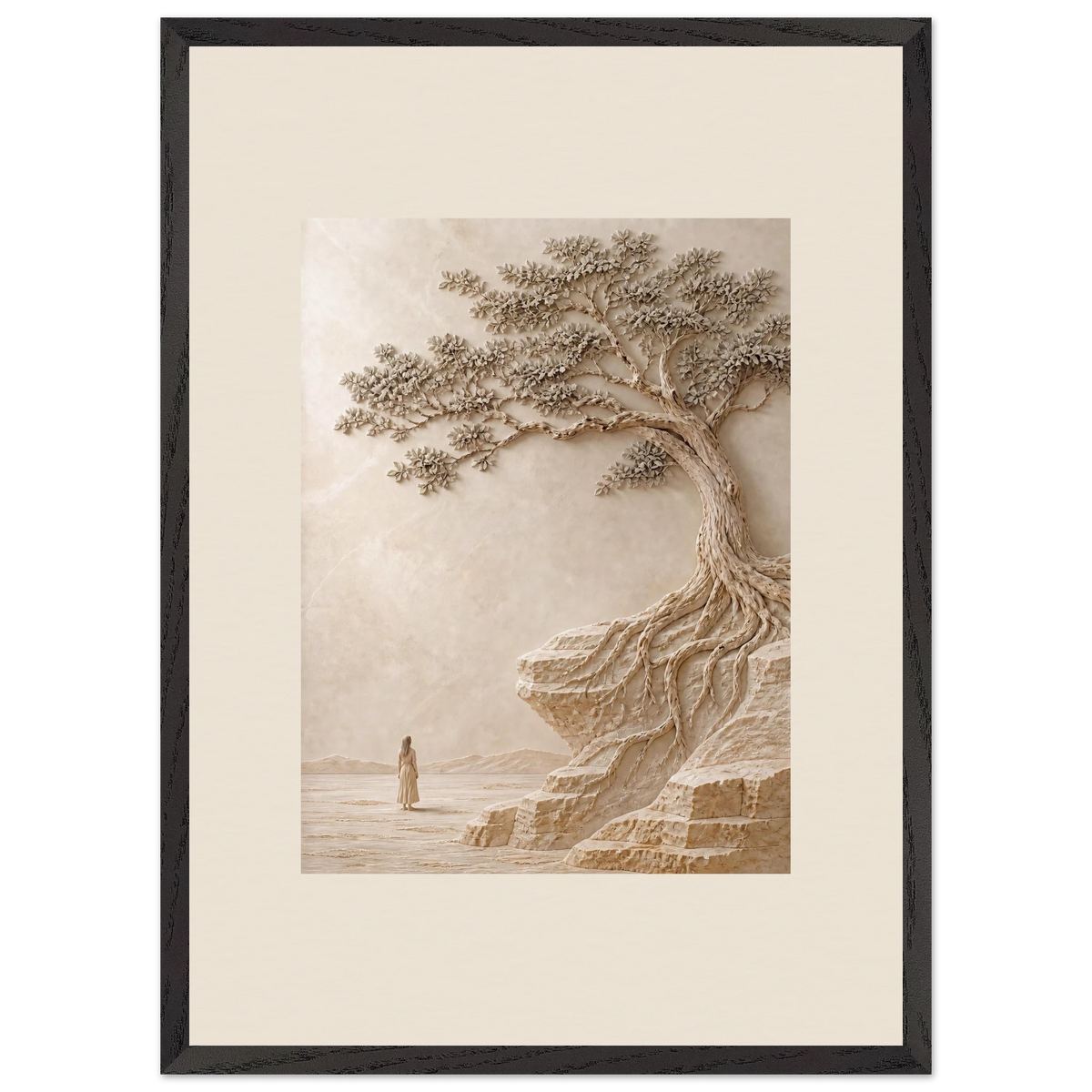 Vigil: petra and siena. Framed fine art print, alternate frame and size.