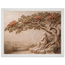 Under the Blossoms: impasto, figure and blossoming canopy. Framed fine art print by The Light Stays.