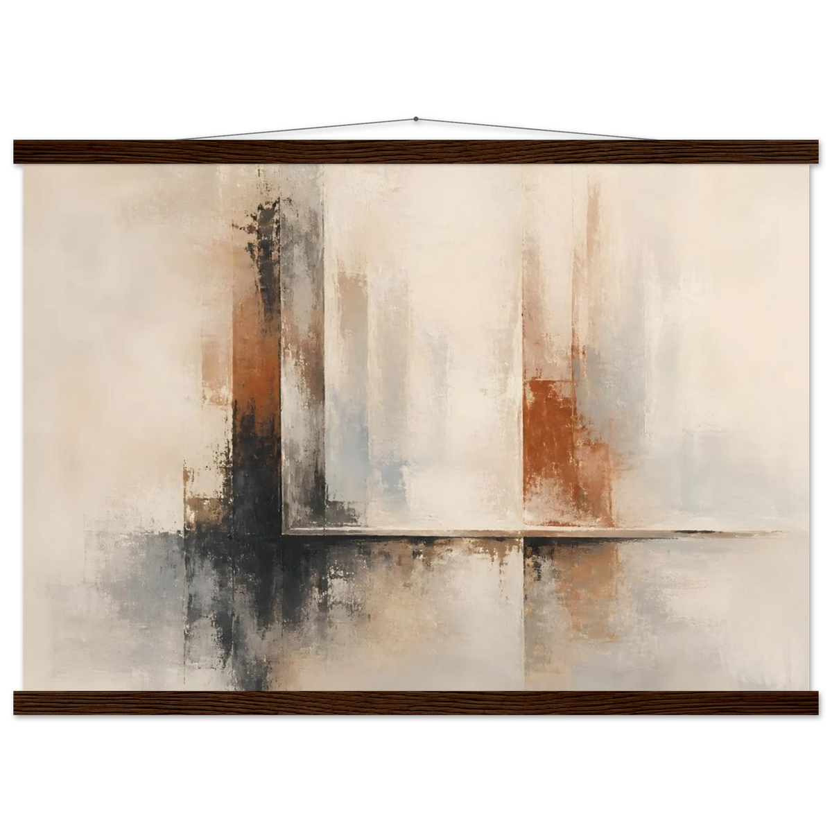 Mineral Threshold: architecture, geometry and rust. Fine art poster with wooden hanger by The Light Stays.