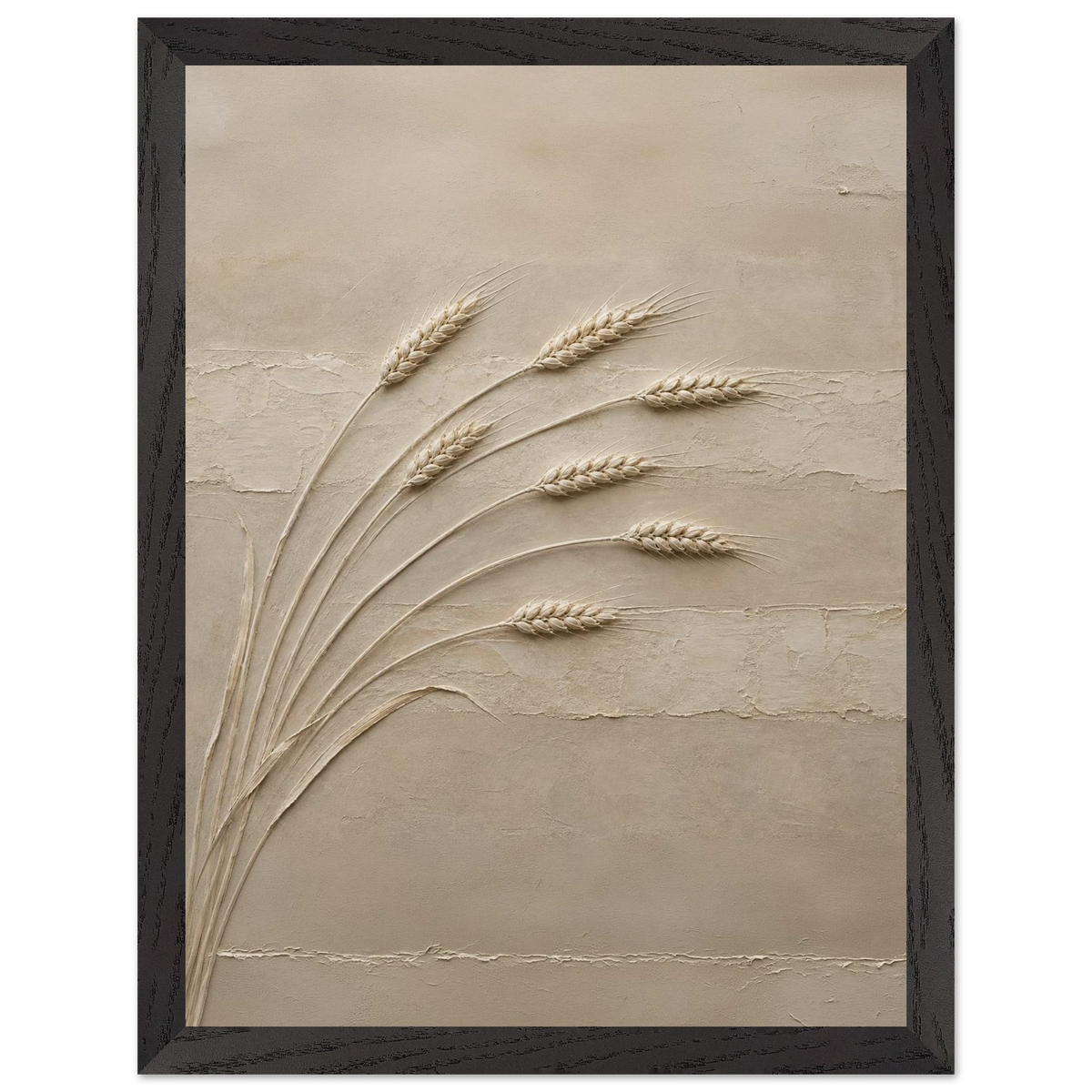 Wheat in Relief: faith, texture and botanical. Framed fine art print by The Light Stays.