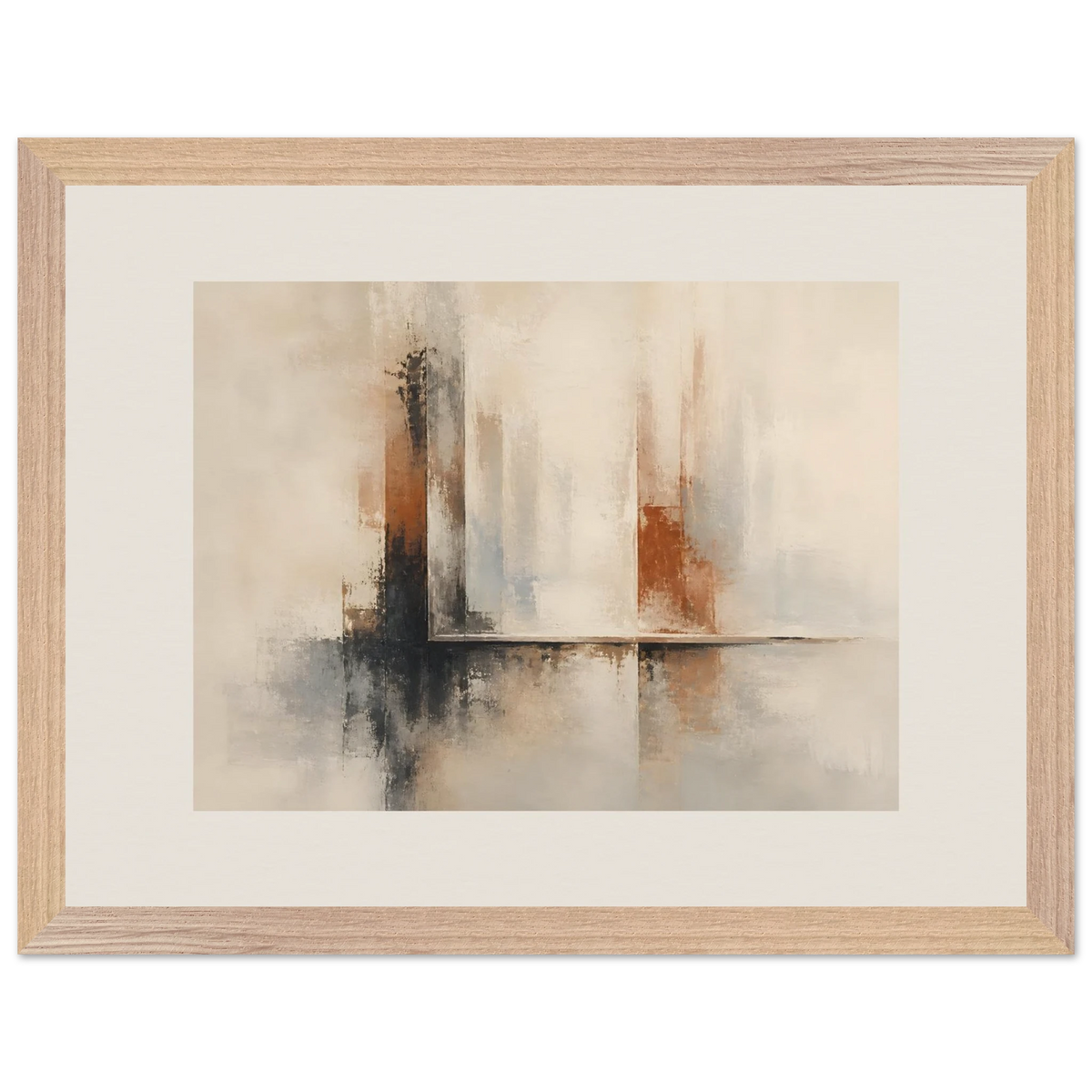 Mineral Threshold: architecture, geometry and rust. Framed fine art print, alternate frame and size.
