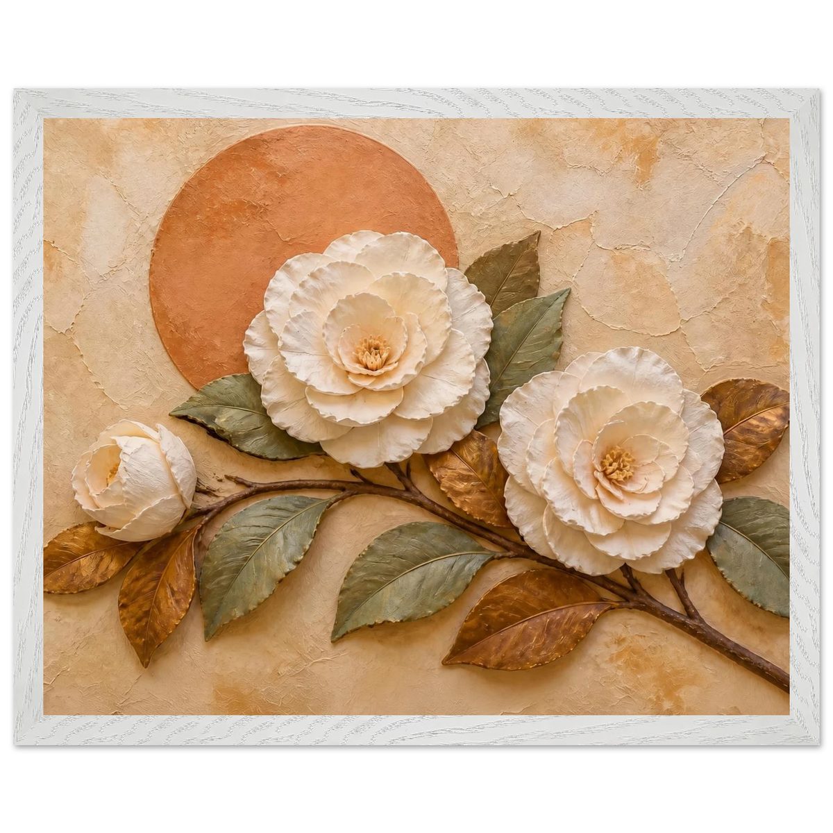 Camellia Eclipse: flowers and botanical. Framed fine art print by The Light Stays.