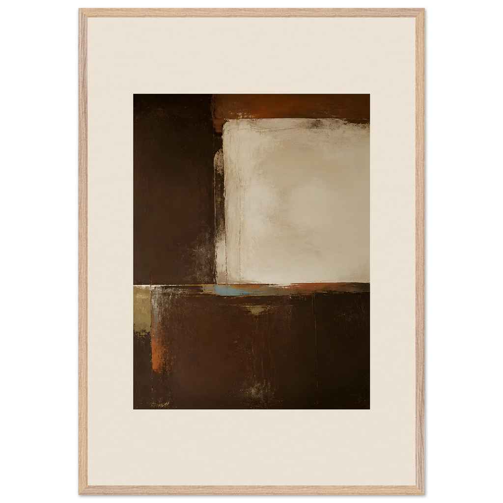 Terracotta Diptych, Panel II of II: two panels, terracotta and cream. Museum-quality framed fine art print.