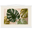 Four Greens: leaves, vivid green and impasto. Fine art poster, alternate frame and size.