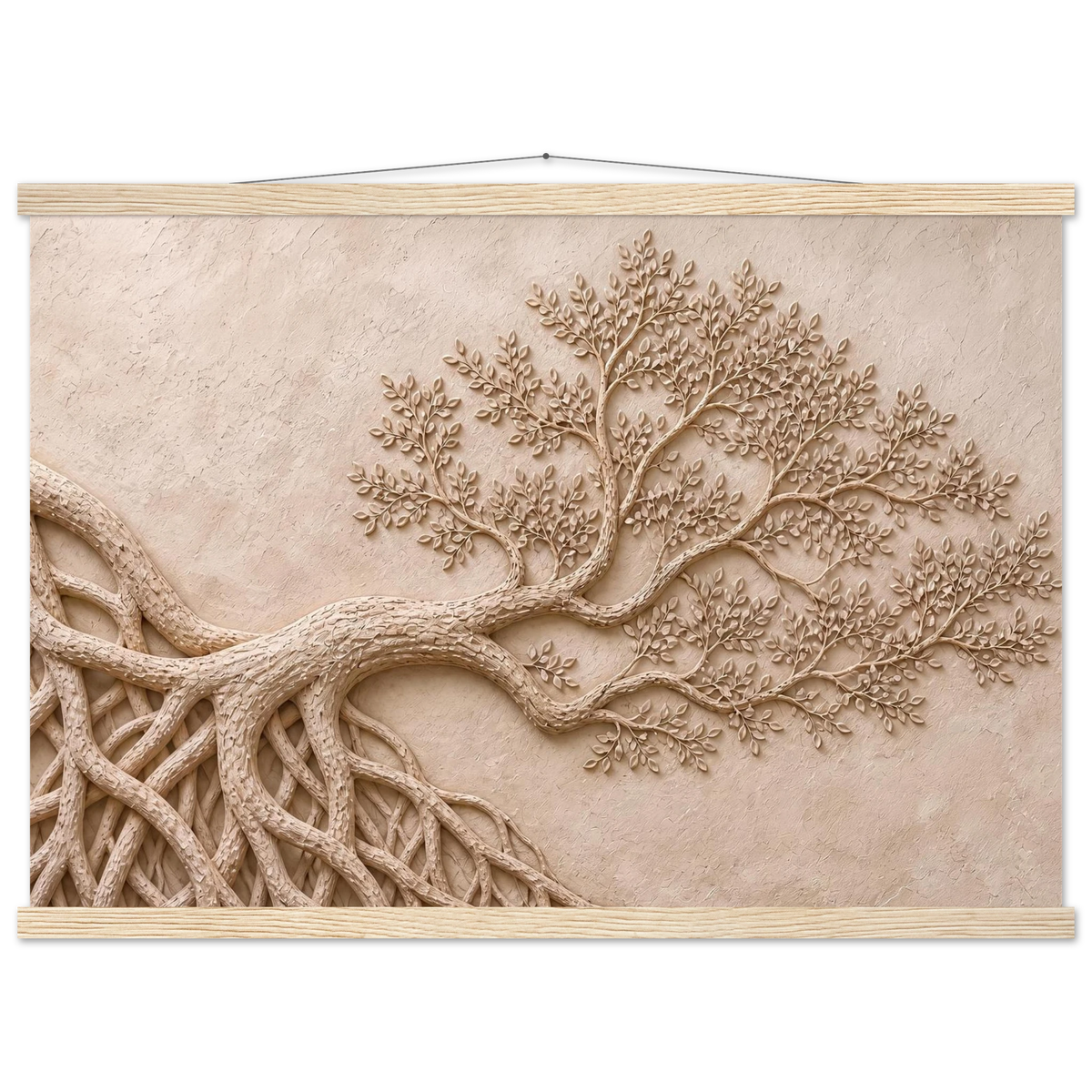 Root Lattice, petra and herbarium. Archival fine art poster shown framed.