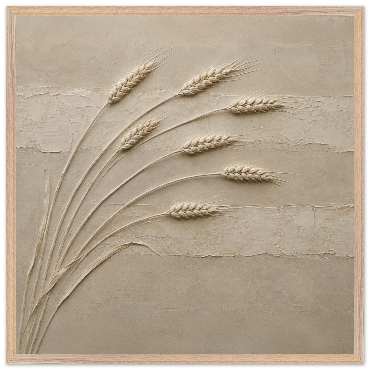 Wheat in Relief: faith, texture and botanical. Framed fine art print by The Light Stays.