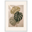 Stone Monstera: botanical and nature. Framed fine art print, alternate frame and size.