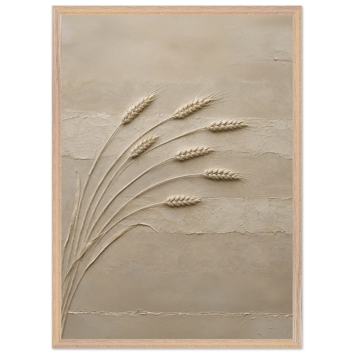 Wheat in Relief: faith, texture and botanical. Framed fine art print by The Light Stays.
