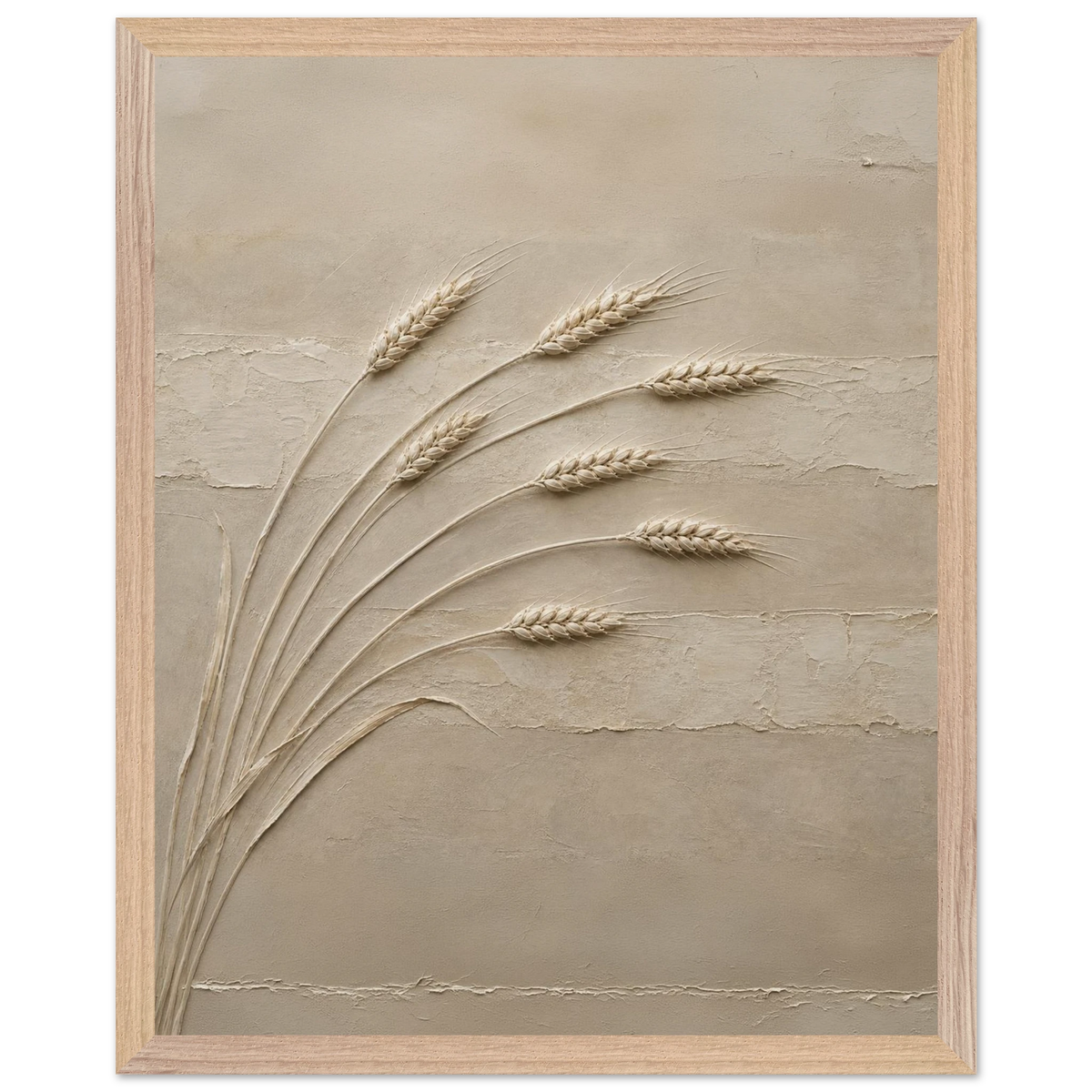 Wheat in Relief: faith, texture and botanical. Framed fine art print by The Light Stays.