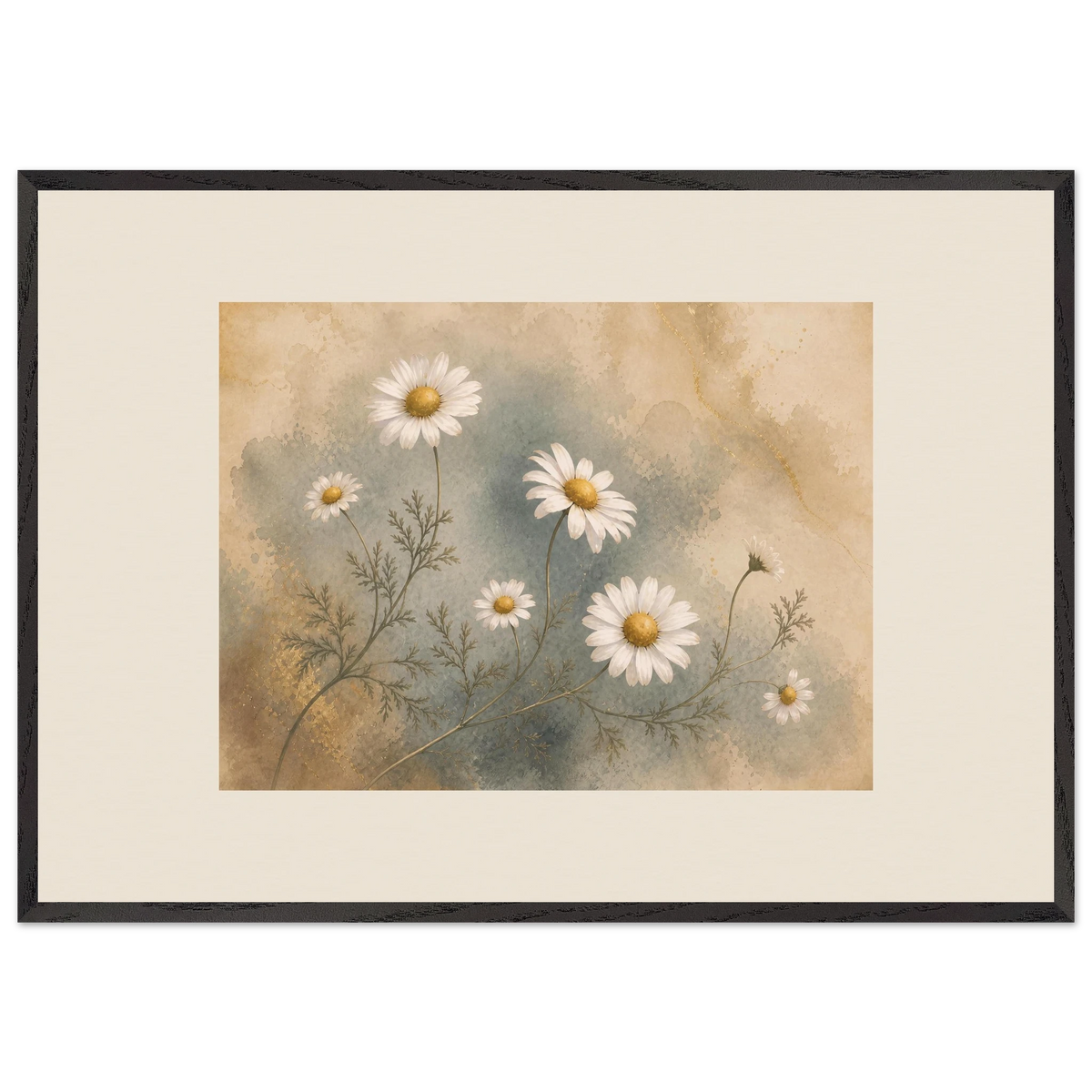 Chamomile Hours: flowers and botanical. Framed fine art print by The Light Stays.