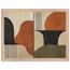 Compass and Clay: geometric abstract, clay and curves. Museum-quality framed fine art print.