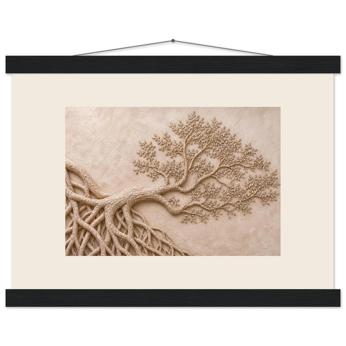 Root Lattice: petra and herbarium. Fine art poster, alternate frame and size.