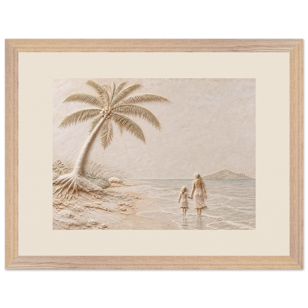 First Tide, sea and coastal landscape. Archival framed fine art print shown framed.