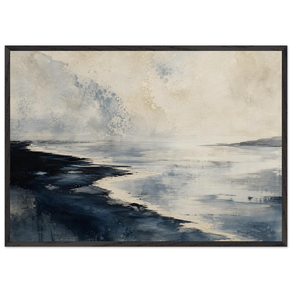 Tidal Ink: sea and coastal landscape. Museum-quality framed fine art print.
