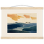 Amber and Indigo: abstract, coastline and color field. Fine art poster by The Light Stays.