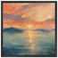 Setouchi Peach Dawn: riviera and japandi. Museum-quality framed fine art print.