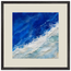 Cobalt Foam, abstract, cobalt and sea foam. Archival framed fine art print shown framed.