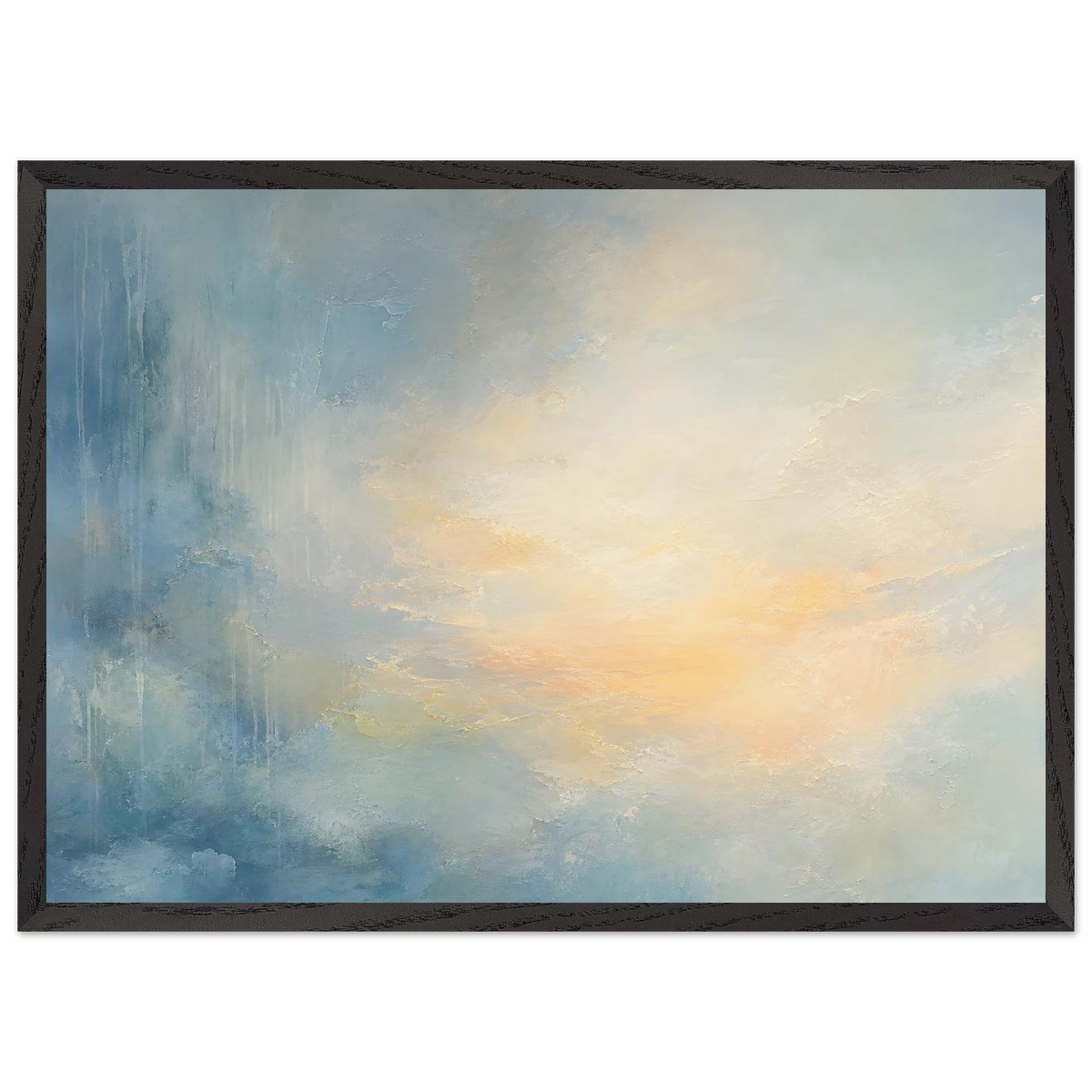 Dawn after Rain: sunrise, coastline and washed light. Museum-quality framed fine art print.