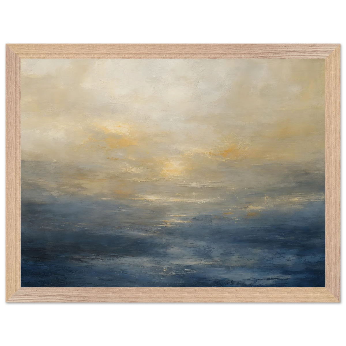 Golden Sea Mist, sea and coastal landscape. Archival framed fine art print shown framed.
