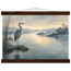 Heron at Dawn: japanese art and japandi. Fine art poster, alternate frame and size.
