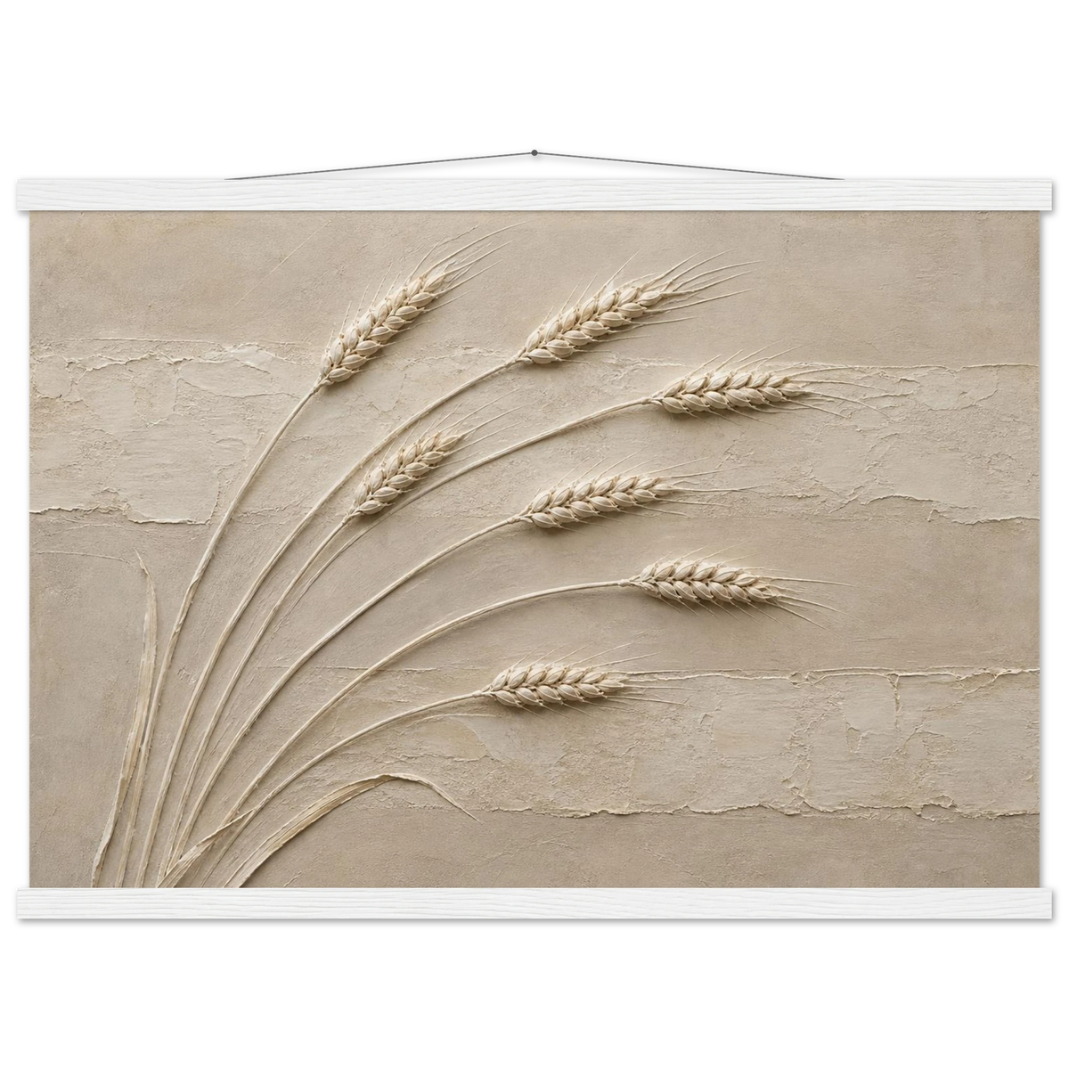 Wheat in Relief: faith, texture and botanical. Fine art poster by The Light Stays.