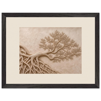 Root Lattice: petra and herbarium. Framed fine art print.
