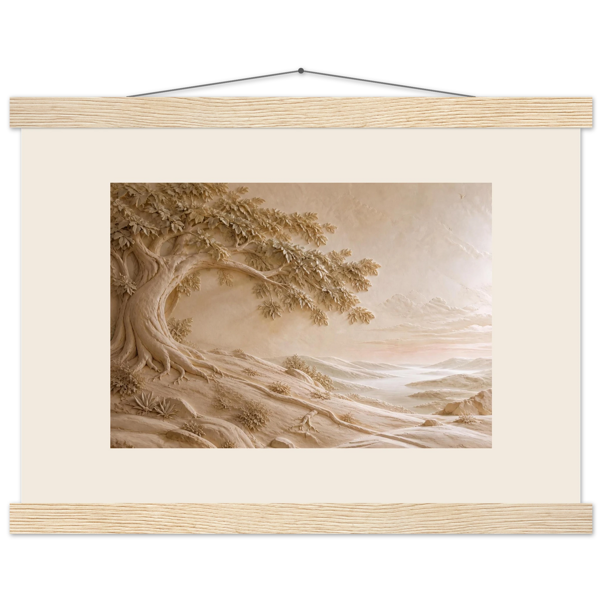 Sandstone Dawn: lumen and siena. Fine art poster.