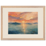 Setouchi Peach Dawn: riviera and japandi. Framed fine art print by The Light Stays.