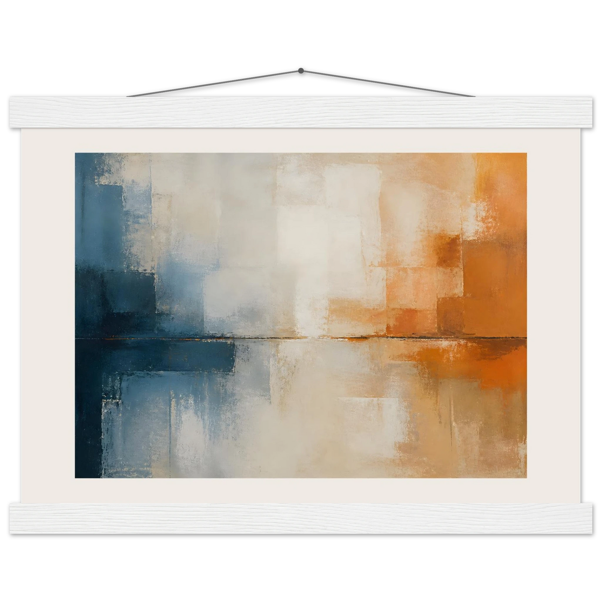 Architectural Rust: abstract, mineral texture and oxidized tones. Fine art poster with wooden hanger by The Light Stays.