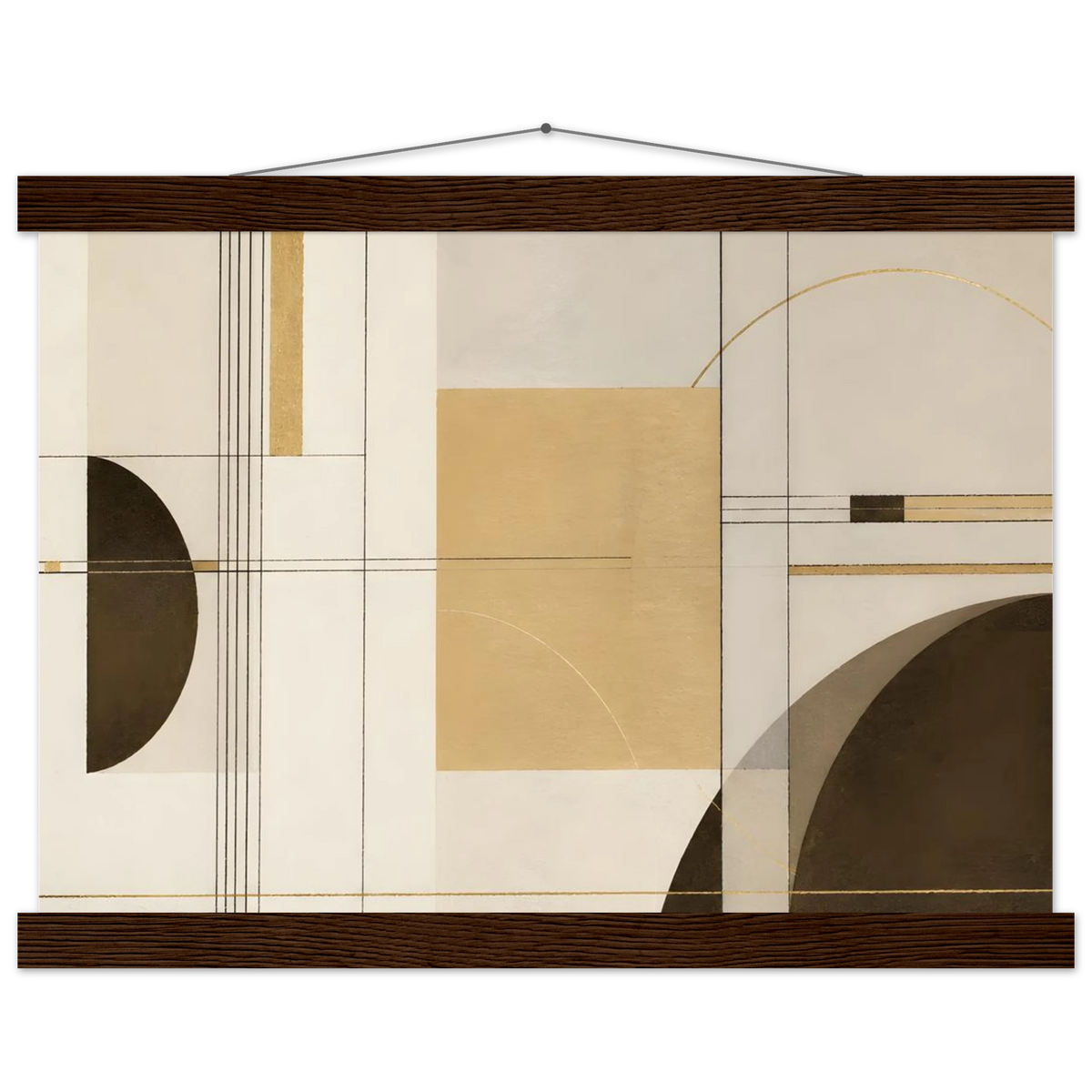 Lines of Sand: geometric abstract, neutral tones and texture. Fine art poster by The Light Stays.