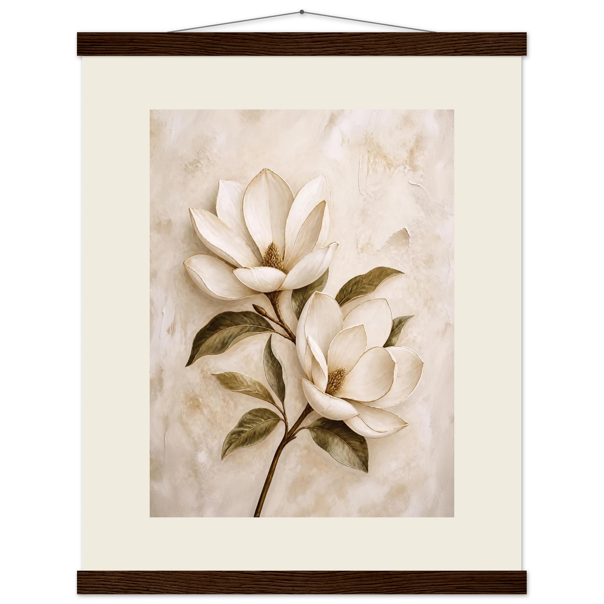 Gilded Magnolia: flowers and botanical. Fine art poster by The Light Stays.