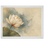First Lotus Light: flowers and botanical. Framed fine art print, alternate frame and size.