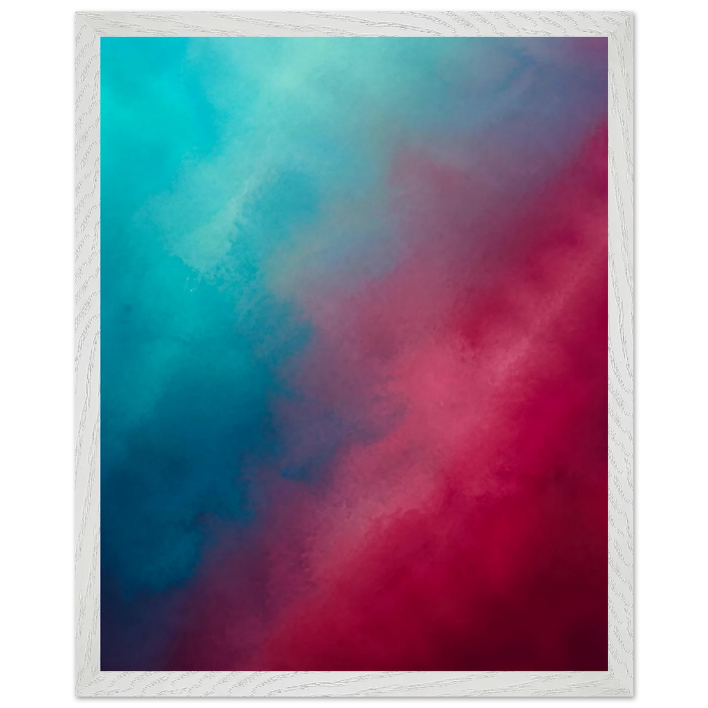 Wine Hour: gradient, dusk and deep color. Framed fine art print, alternate frame and size.