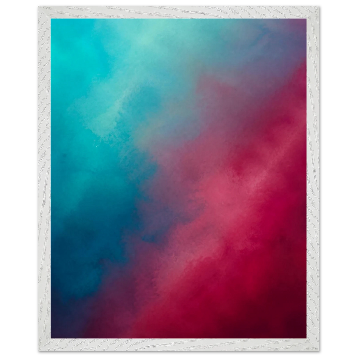 Wine Hour: gradient, dusk and deep color. Framed fine art print, alternate frame and size.