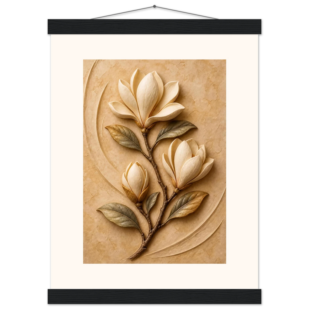 Magnolia Arc: flowers and botanical. Fine art poster by The Light Stays.