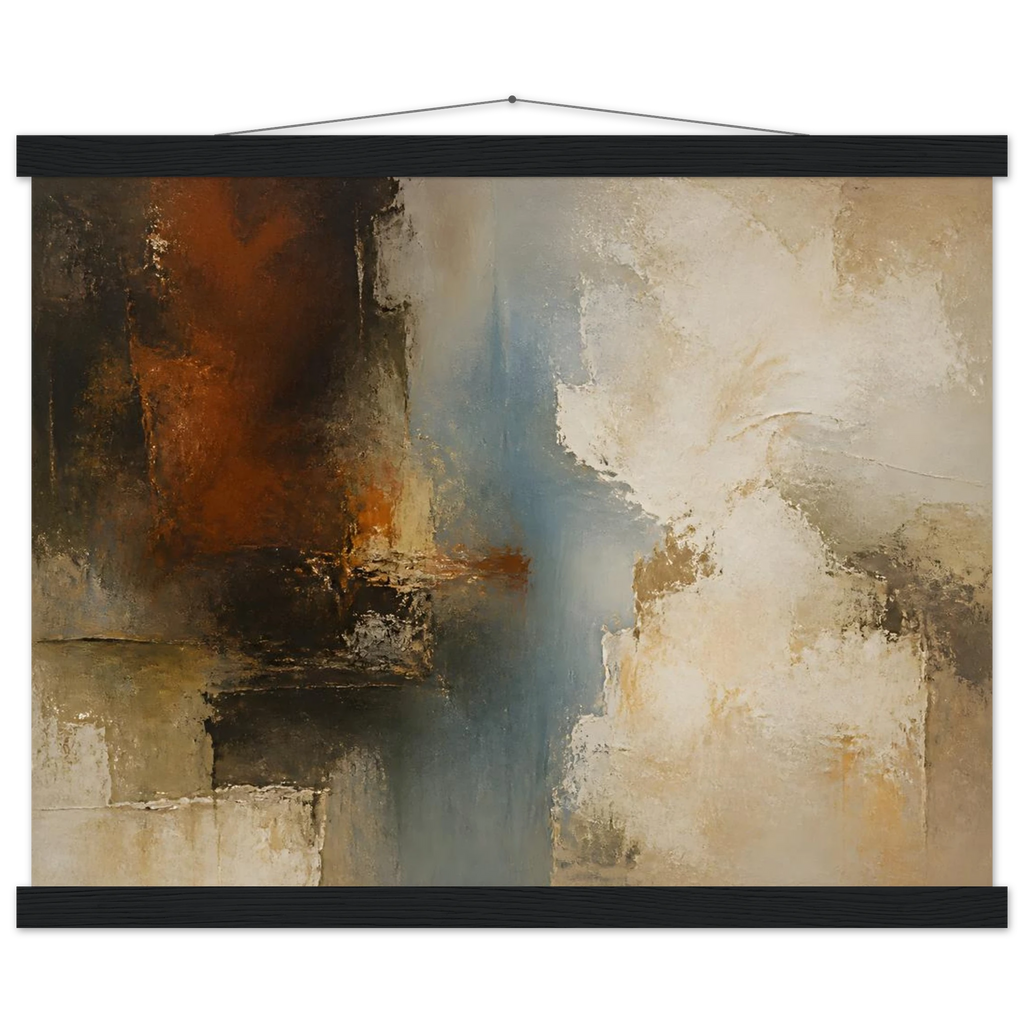 Golden Night: moon and night. Fine art poster, alternate frame and size.