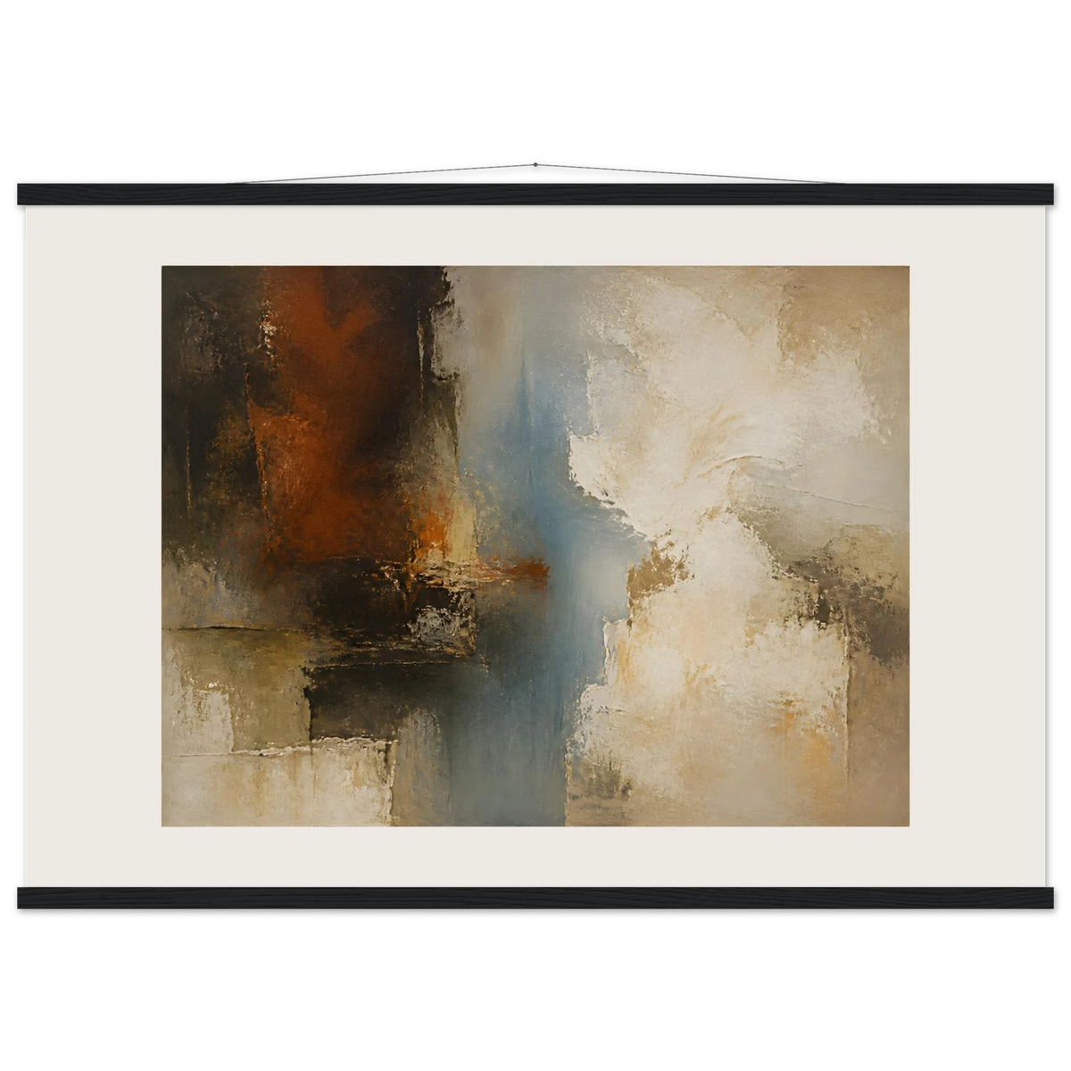Golden Night, moon and night. Archival fine art poster shown framed.
