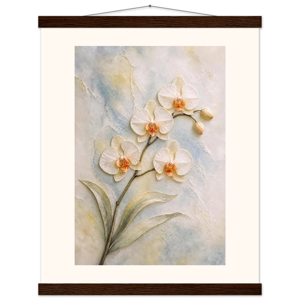 Porcelain Orchid: flowers and botanical. Fine art poster by The Light Stays.