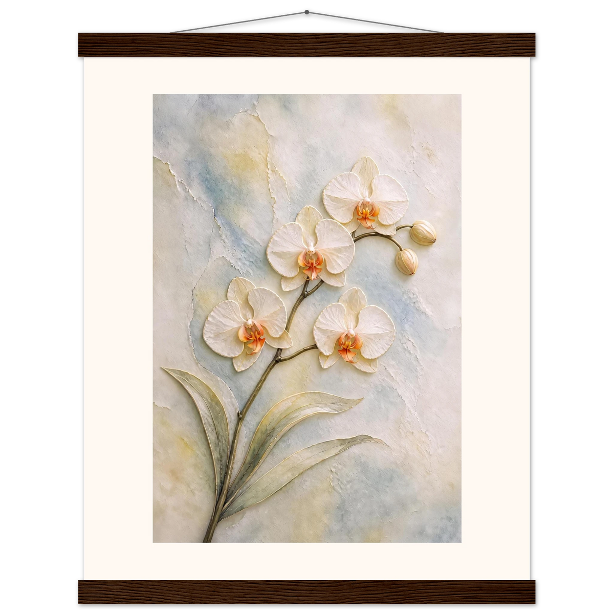 Porcelain Orchid: flowers and botanical. Fine art poster by The Light Stays.