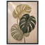 Stone Monstera: botanical and nature. Museum-quality framed fine art print.
