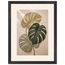 Stone Monstera: botanical and nature. Framed fine art print.