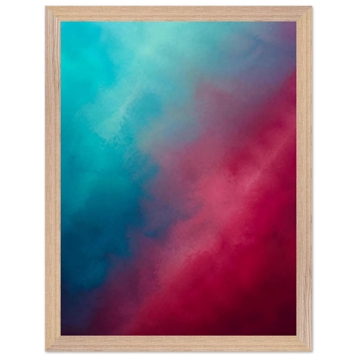 Wine Hour, gradient, dusk and deep color. Archival framed fine art print shown framed.