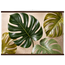 Four Greens: leaves, vivid green and impasto. Fine art poster, alternate frame and size.
