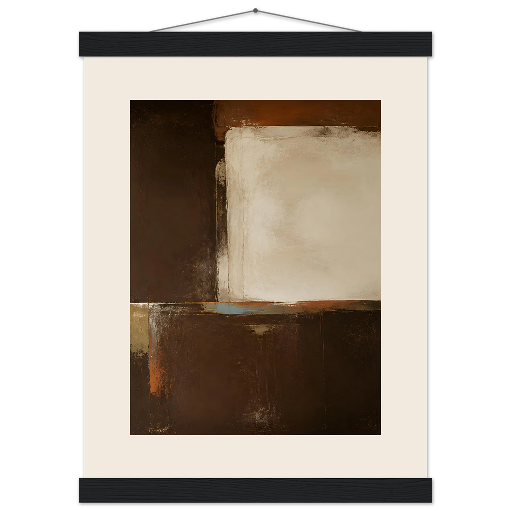 Terracotta Diptych, Panel II of II: two panels, terracotta and cream. Fine art poster by The Light Stays.
