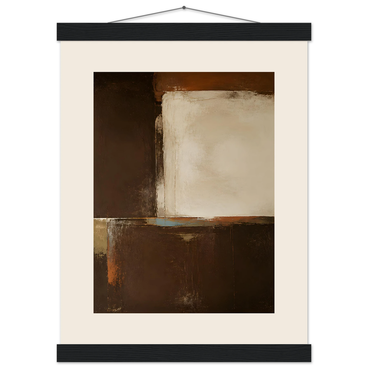 Terracotta Diptych, Panel II of II: two panels, terracotta and cream. Fine art poster by The Light Stays.