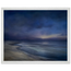 Blue Hour Shore: sea and coastal landscape. Framed fine art print, alternate frame and size.