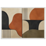 Compass and Clay, geometric abstract, clay and curves. Archival framed fine art print shown framed.